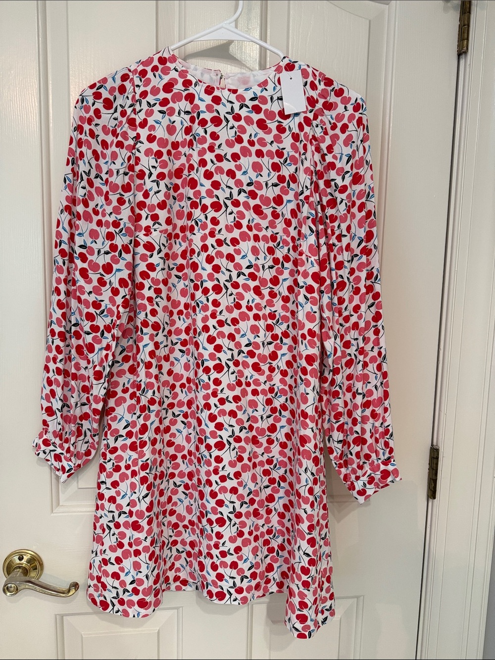 NWT LOFT Cherry Print Mini Dress - Red, Pink & White